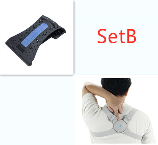 Color: Set, style: B - Adjustable Smart Back Posture Corrector