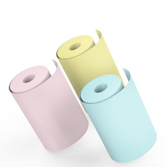 Modelo: papel térmico de color de 3 piezas, Color: Color - Mini impresora térmica inalámbrica Bliuetooth Impresora de etiquetas adhesivas de papel