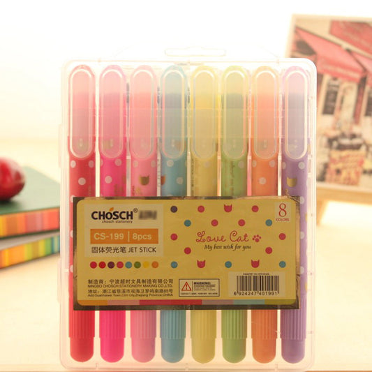 Color: Photo Color, style: 3 - Solid Highlighter Highlight Highlighter Marker 6-color Color Marker Pen