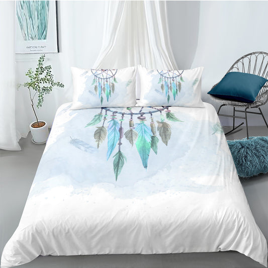 Color: 02, Size: 200x225cm - Digital Printing Quilt Cover Three-piece Foreign Trade Dream Catcher Series