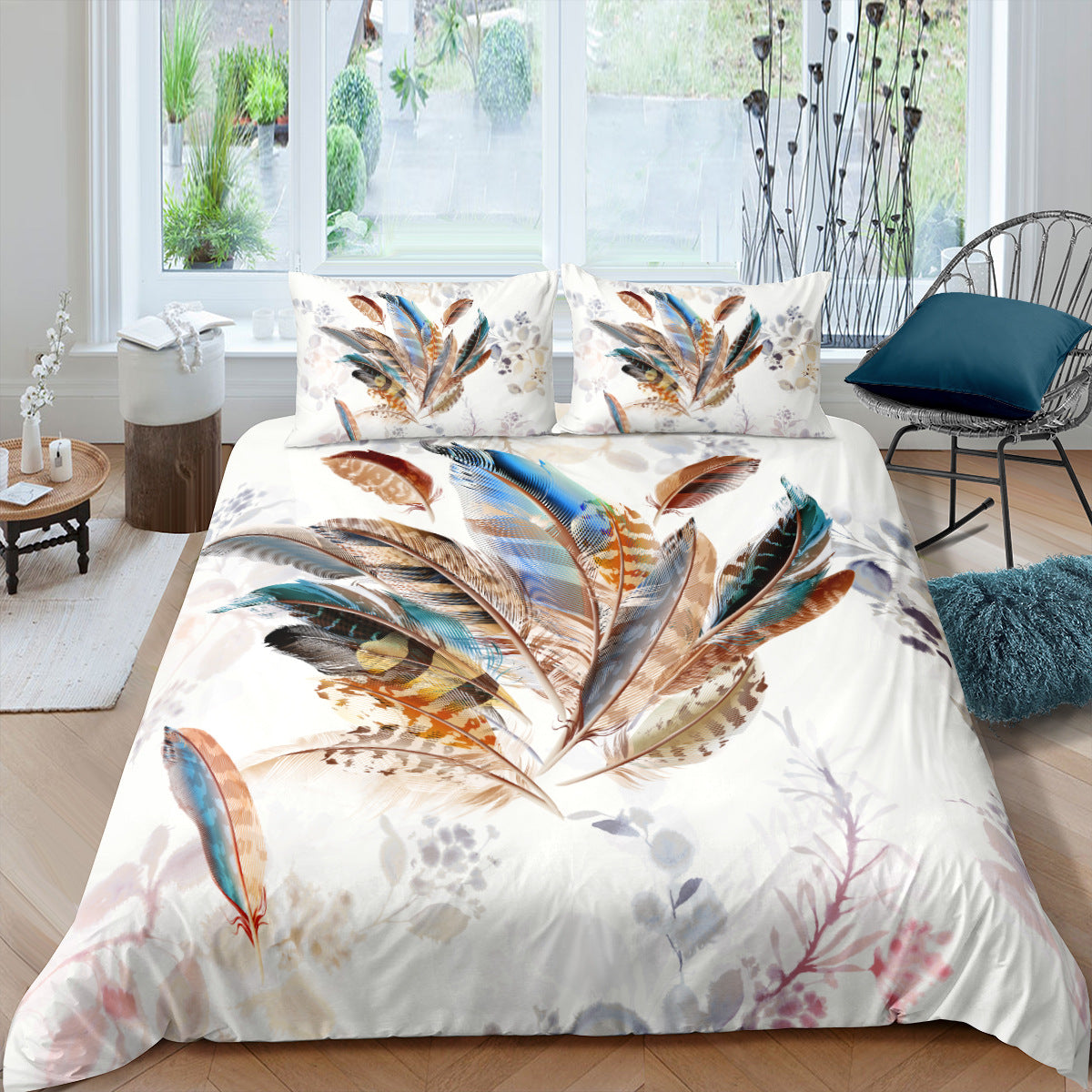 Color: 08, Size: 200x225cm - Digital Printing Quilt Cover Three-piece Foreign Trade Dream Catcher Series
