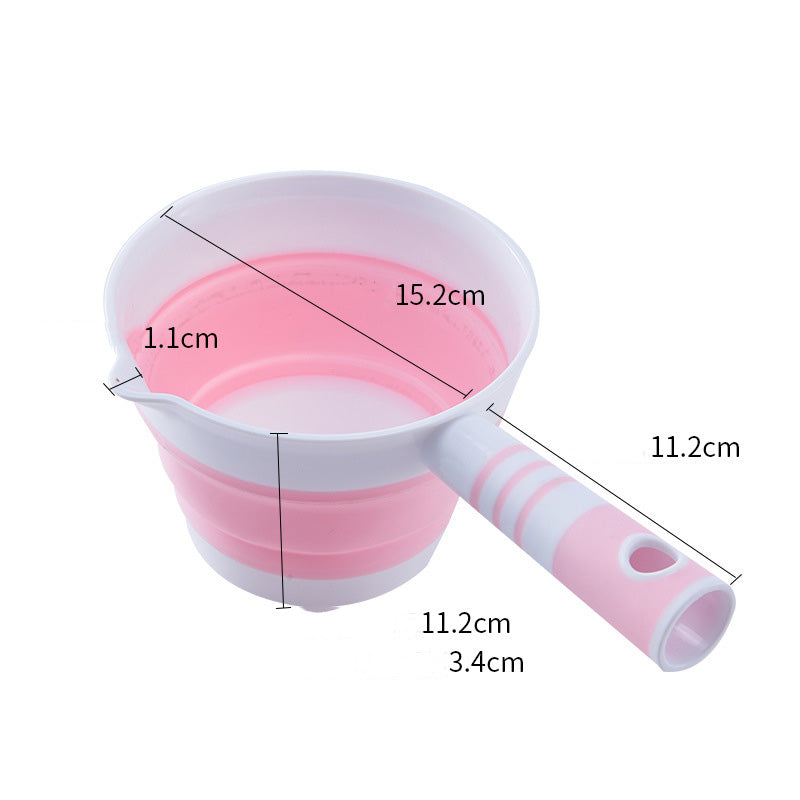 Folding Portable Collapsible Bucket Outdoor Telescopic Barrel Kitchen Camp Bucket Hanging Foldable Water Scoop Water Scoop