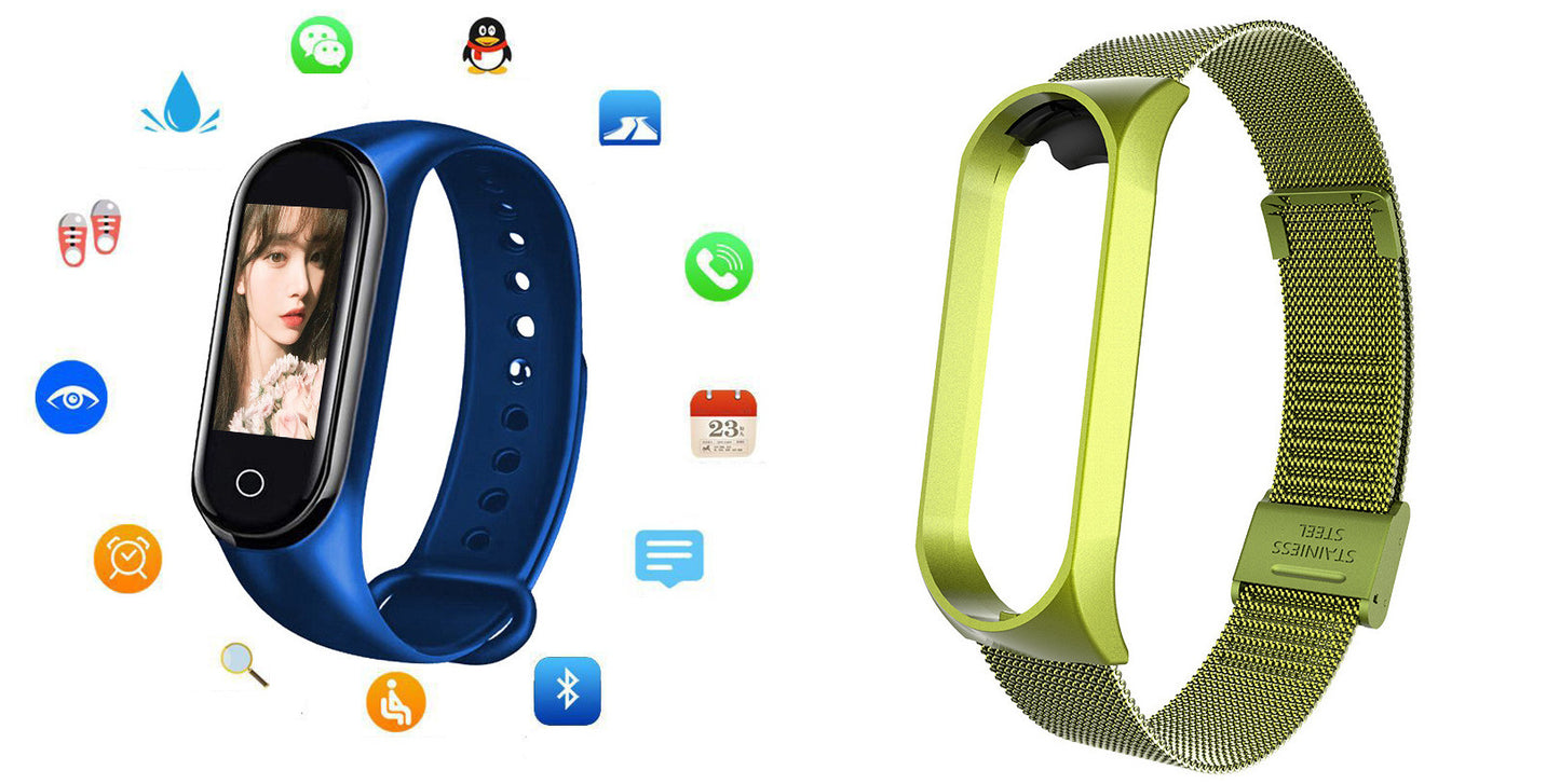 Color: Blue and Green - M4s smart bracelet