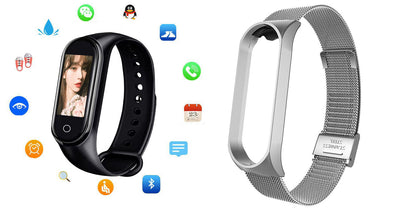 Color: Black and Silver - M4s smart bracelet