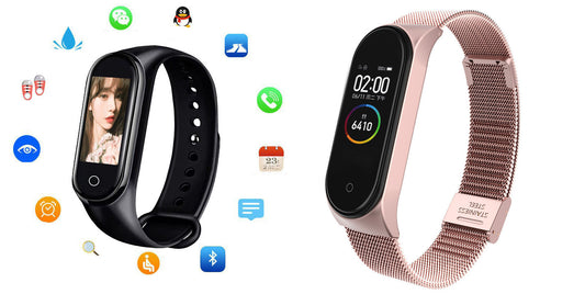 Color: Black and Pink - M4s smart bracelet