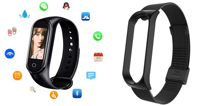 Color: Black and Black - M4s smart bracelet