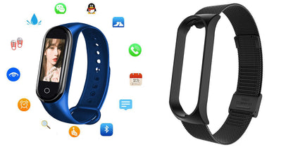 Color: Blue and Black - M4s smart bracelet