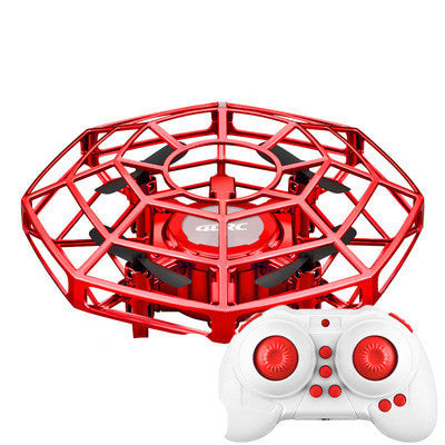 Color: V3 China Red - Mini RC Ufo Drone Aircraft Hand Sensing Infrared RC Helicopter Small Drohne Quadcopter Inducción electrónica Flayaball Juguetes para niños