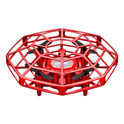 Color: Rojo - Mini RC Ufo Drone Aircraft Detección de manos Infrarrojo RC Helicóptero Pequeño Drohne Quadcopter Inducción electrónica Flayaball Juguetes para niños