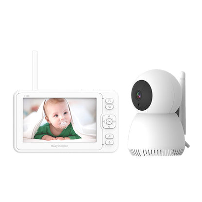 style: U.S. power supply - 5 Inch Large Screen Baby Monitor Baby Monitor Home 1080P High-Definition Baby Care Device