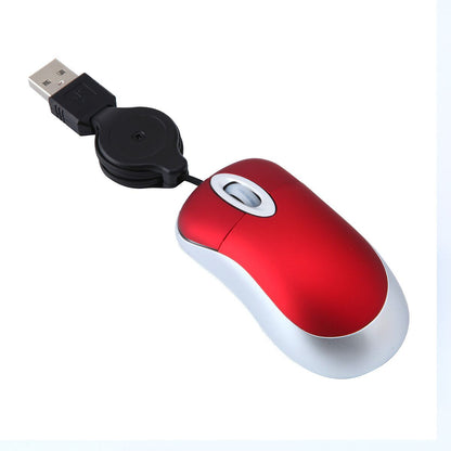 Radio And Television Mouse Wired Small And Cute Girl Creative Computer Peripherals Notebook Usb Telescopic Cable Radio And Television Mouse