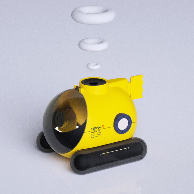 Color: Yellow - Ultrasonic Fog Diffuser TV Submarineroid Humidifier Color LED Light Humidifier Desktop Hydrator Spray