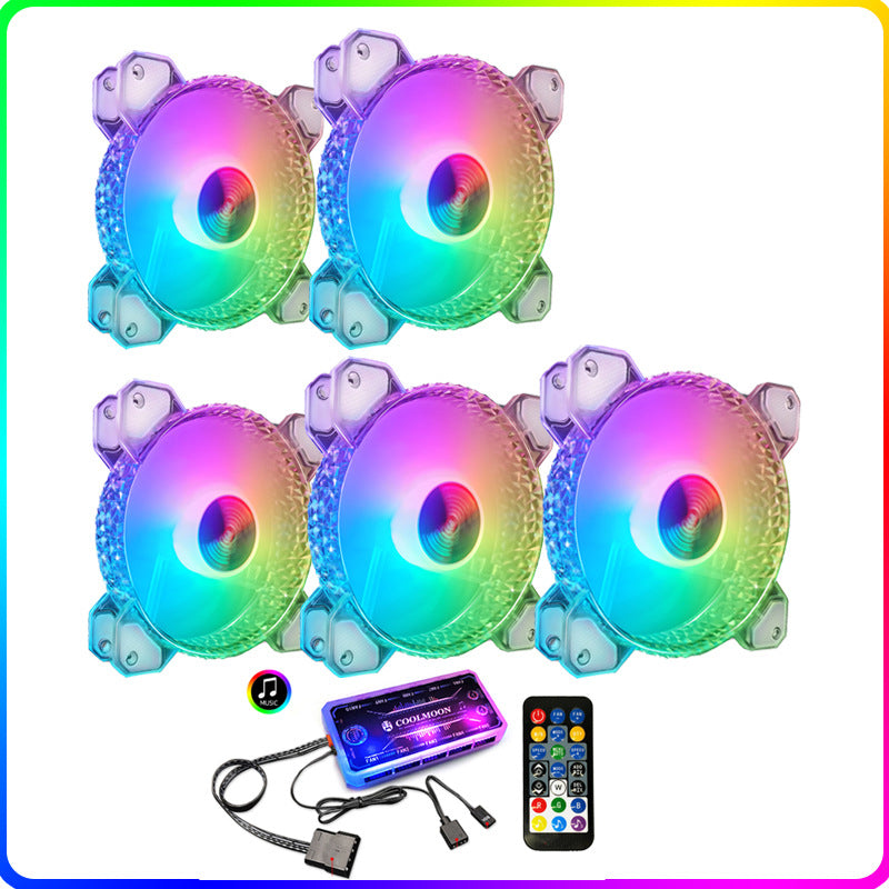 Color: I - Cool Diamond Rgb Fan 12Cm Silent Diamond Aperture Computer Magic Argb Motherboard Synchronous Chassis Fan