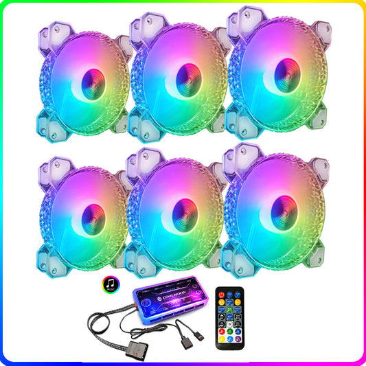 Color: K - Cool Diamond Rgb Fan 12Cm Silent Diamond Aperture Computer Magic Argb Motherboard Synchronous Chassis Fan