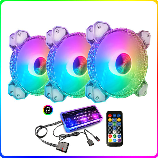 Color: E - Cool Diamond Rgb Fan 12Cm Silent Diamond Aperture Computer Magic Argb Motherboard Synchronous Chassis Fan