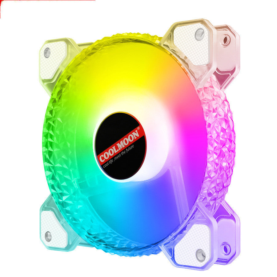 Color: A - Cool Diamond Rgb Fan 12Cm Silent Diamond Aperture Computer Magic Argb Motherboard Synchronous Chassis Fan