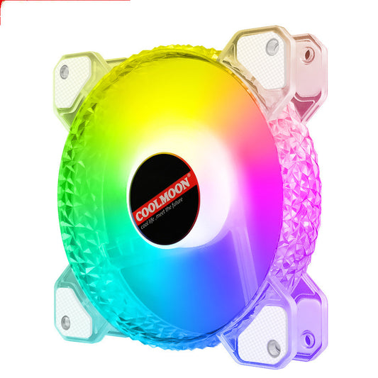 Color: A - Cool Diamond Rgb Fan 12Cm Silent Diamond Aperture Computer Magic Argb Motherboard Synchronous Chassis Fan