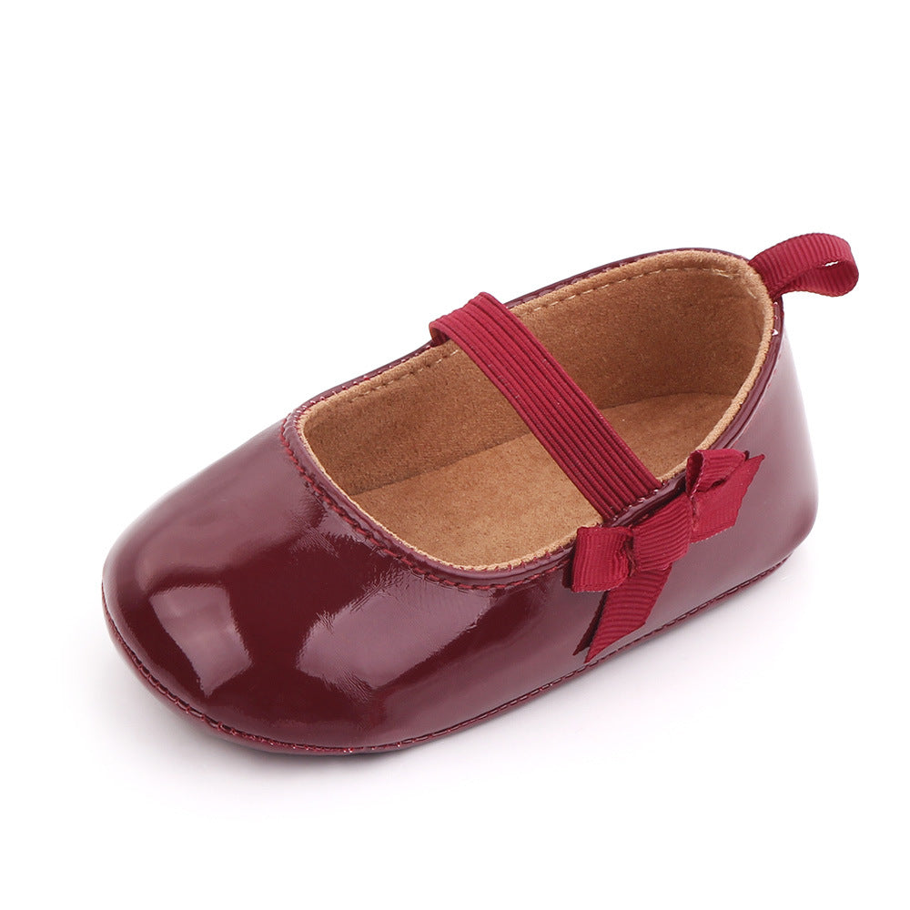 Chaussures En Cuir PU Pour Bebe Fille, Chaussures De Princesse, Solides, A Semelle Souple, Pour Premiers Pas, Printemps-automne, 2021