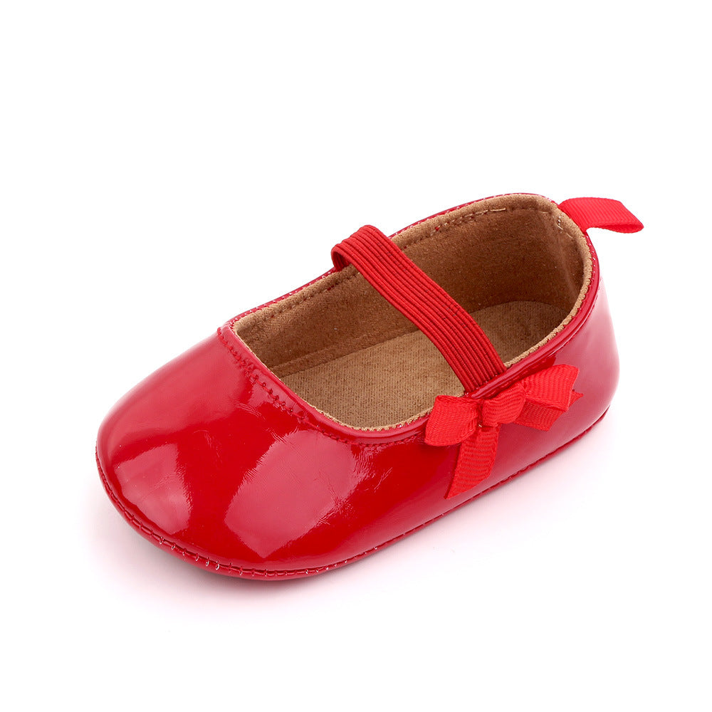 Chaussures En Cuir PU Pour Bebe Fille, Chaussures De Princesse, Solides, A Semelle Souple, Pour Premiers Pas, Printemps-automne, 2021