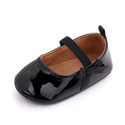 Chaussures En Cuir PU Pour Bebe Fille, Chaussures De Princesse, Solides, A Semelle Souple, Pour Premiers Pas, Printemps-automne, 2021