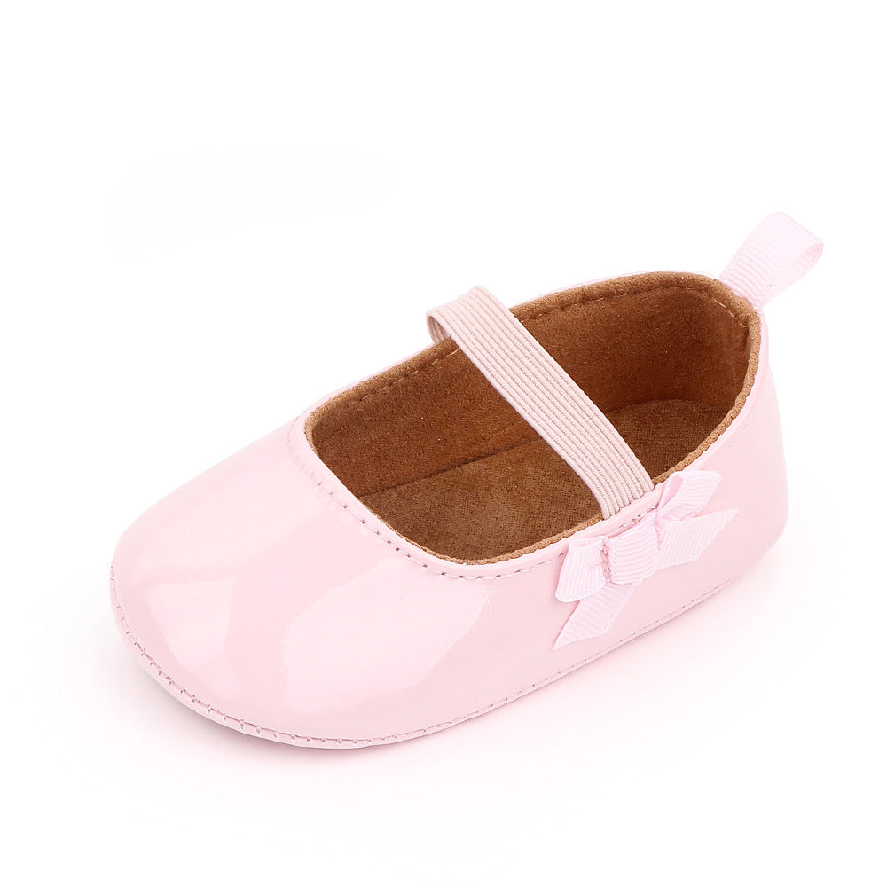 Chaussures En Cuir PU Pour Bebe Fille, Chaussures De Princesse, Solides, A Semelle Souple, Pour Premiers Pas, Printemps-automne, 2021