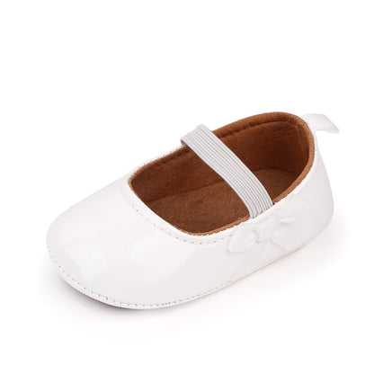 Chaussures En Cuir PU Pour Bebe Fille, Chaussures De Princesse, Solides, A Semelle Souple, Pour Premiers Pas, Printemps-automne, 2021