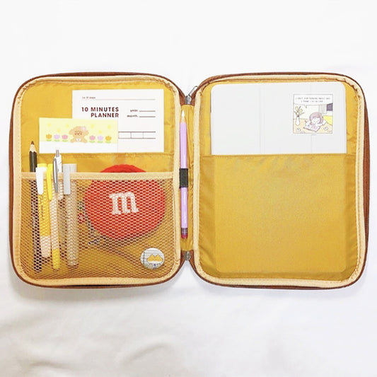 Color: Yellow, Size: 11 inches - Compatible with Apple, Korean Embroidery Toast ipad Tablet Notebook Computer Liner Bag 11 inch 13 inch Handheld Digital Storage Bag