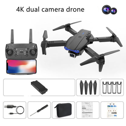 Color: Black. Dual 4k cameras - Long Battery Life Of Dual-camera Quadcopter