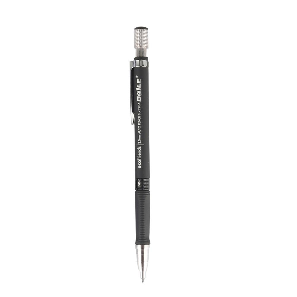 Color: Black - Mechanical Pencil 2B Test, Press The Core, Drawing And Writing Mechanical Pencil