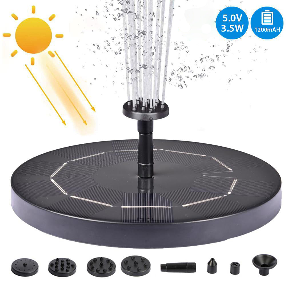 quantity: Built in lithium battery - Solar Water Mercury Garden Miniature Floating Fountain