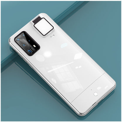 Color: White, Model: Huawei P40 - Phone Case Fill Light Selfie Beauty Ring Flash Phone Case Protective Case