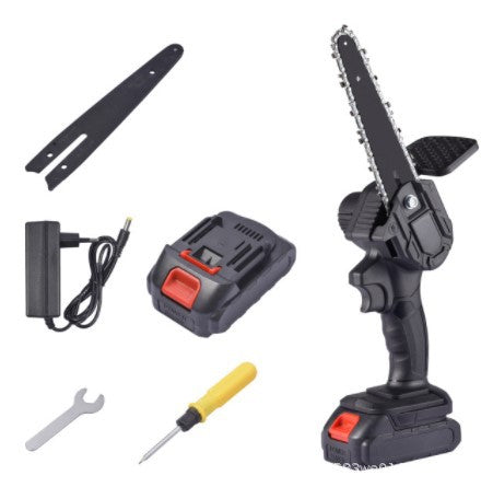 Color: E, power: 220V - Mini 6 Inch Electric Chain Saw Cordless Chainsaw Felling Tree Felling Household Small Handheld Portable Lithium Electric Saw Electric Saw