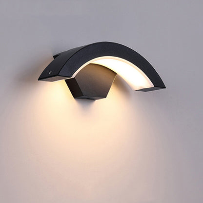 style: Infrared sensor, power: 12W - Led Wall Light Curved Moon Induction Wall Light