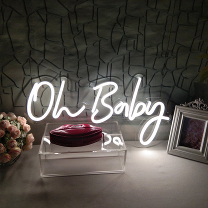 Color: 1style - Happy Birthday Oh Baby Neon Lights Led Flex Neon Sign