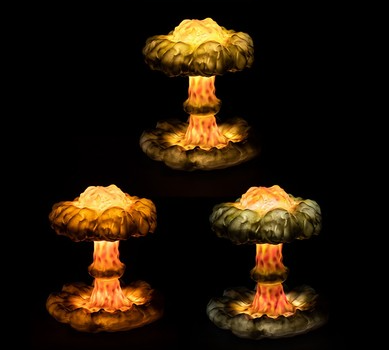 style: Threecolor - Mushroom Cloud Creative Led Table Lamp Infinite Three-Tone Light Eye Protection Lamp