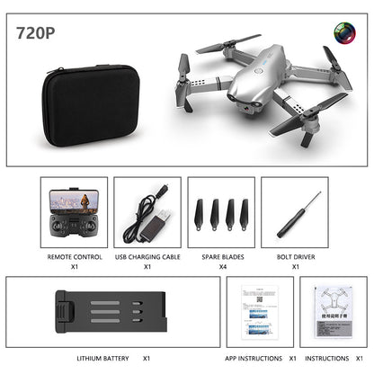 Color: 2style, style: usb - New Product Mini Folding Drone Remote Control Plane