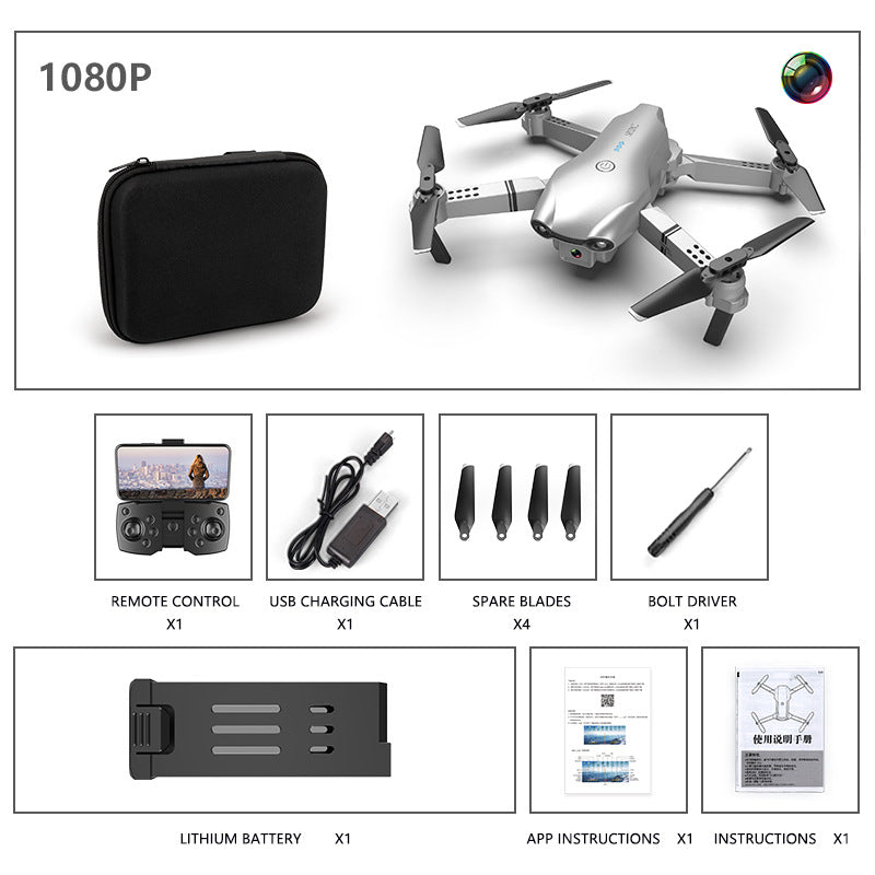 Color: 4style, style: usb - New Product Mini Folding Drone Remote Control Plane