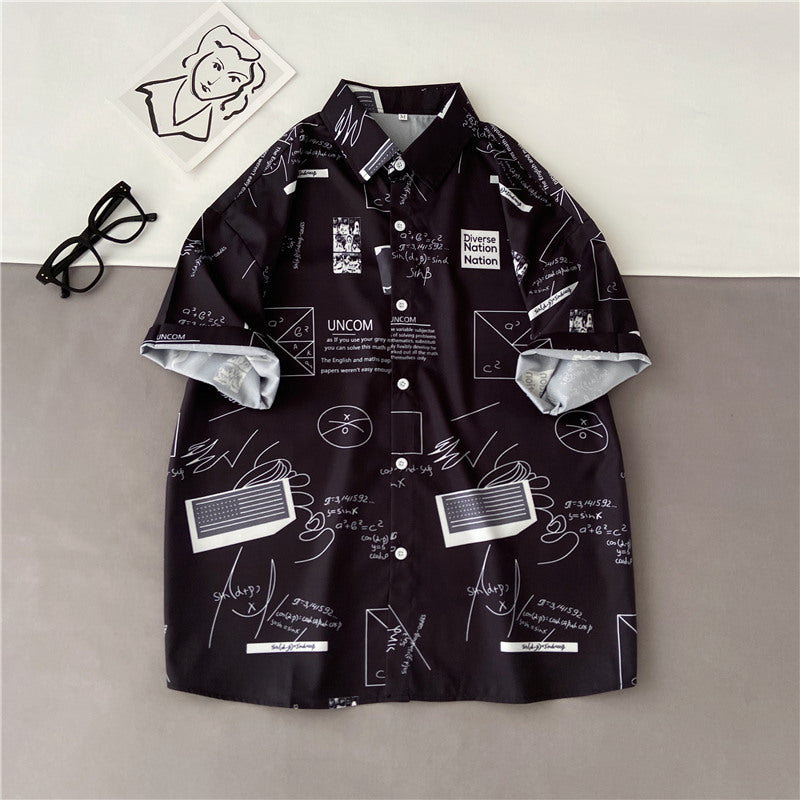style: A, Size: L - Student Couple All-match Korean Style Trendy Shirt