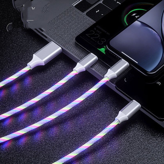 Color: Colorful, style: B - One For Three Streamer Data Cable Colorful Marquee