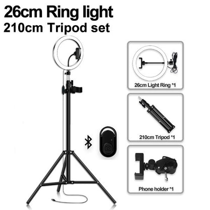 Size: 26cmx210cm, quantity: 1pc - Mobile Phone Live Selfie Anchor Round LED Fill Light