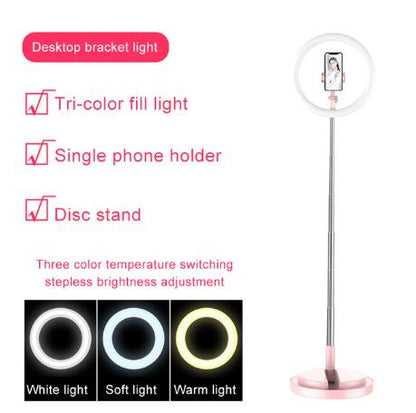 Color: rosa - Selfie Ring Light LED portátil para Youtube Vlog Live Photo