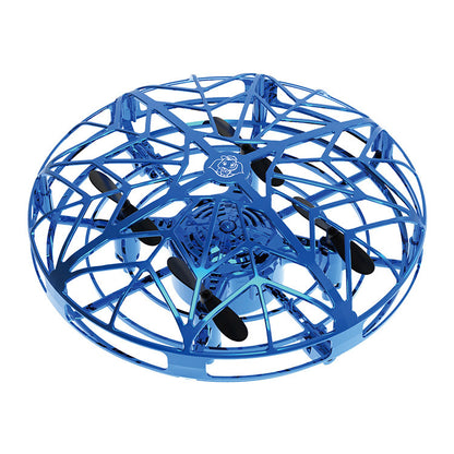 Color: Blue - Flying Helicopter Mini Drone UFO RC Drone Infraed Induction Aircraft