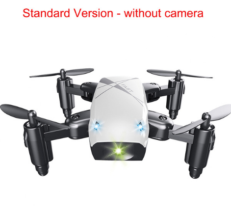 Color: White, style: Without camera - Micro Foldable RC Drone 3D Bearing Steering Wheel Remote Control Quadcopter Toys With Camera WiFi APP Control Helicopter Dron Kids Gift