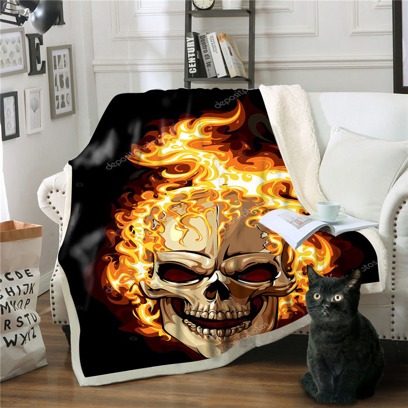 Color: H, Size: 150X200cm - 3D printing series multi-purpose blanket