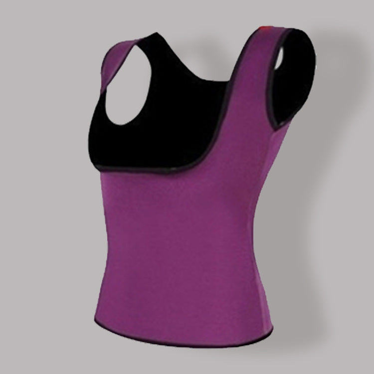 Color: Purple, Size: XL - Abdomen fat burning vest