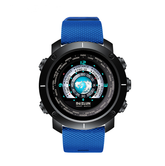 Color: Blue - Color screen sports smart watch heart rate sleep detection