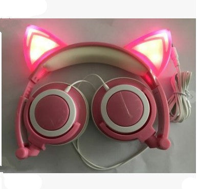 style: 7 - Cat ear head-mounted luminous foldable mobile phone music headset