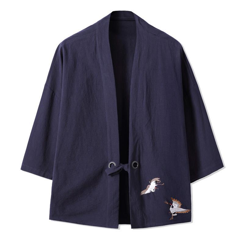 Color: Tibetan crane, Size: XL - Cardigan Taoist Robe