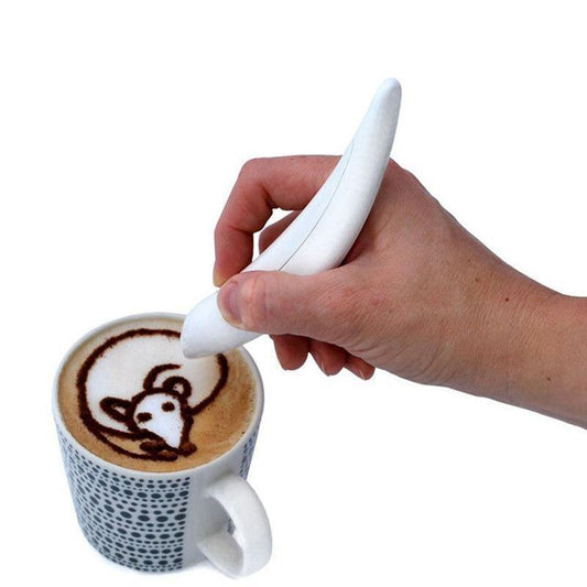 Color: White 2pcs - Electronic Latte Art Pen for Coffee