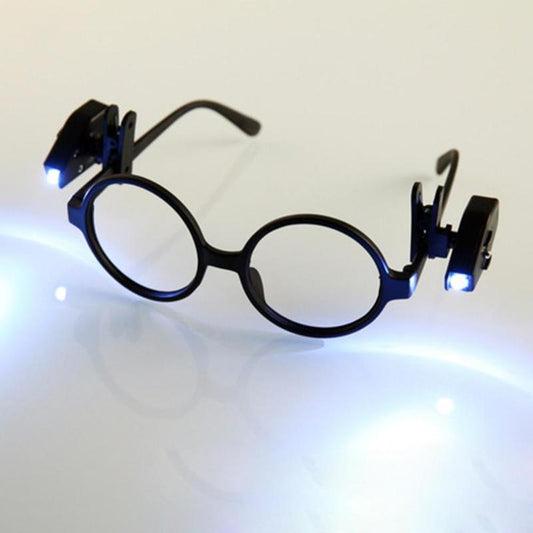 Color: Black 2pcs - Mini LED Flashlight Glasses Light Adjustable LED Light New Eyeglass Clip Light